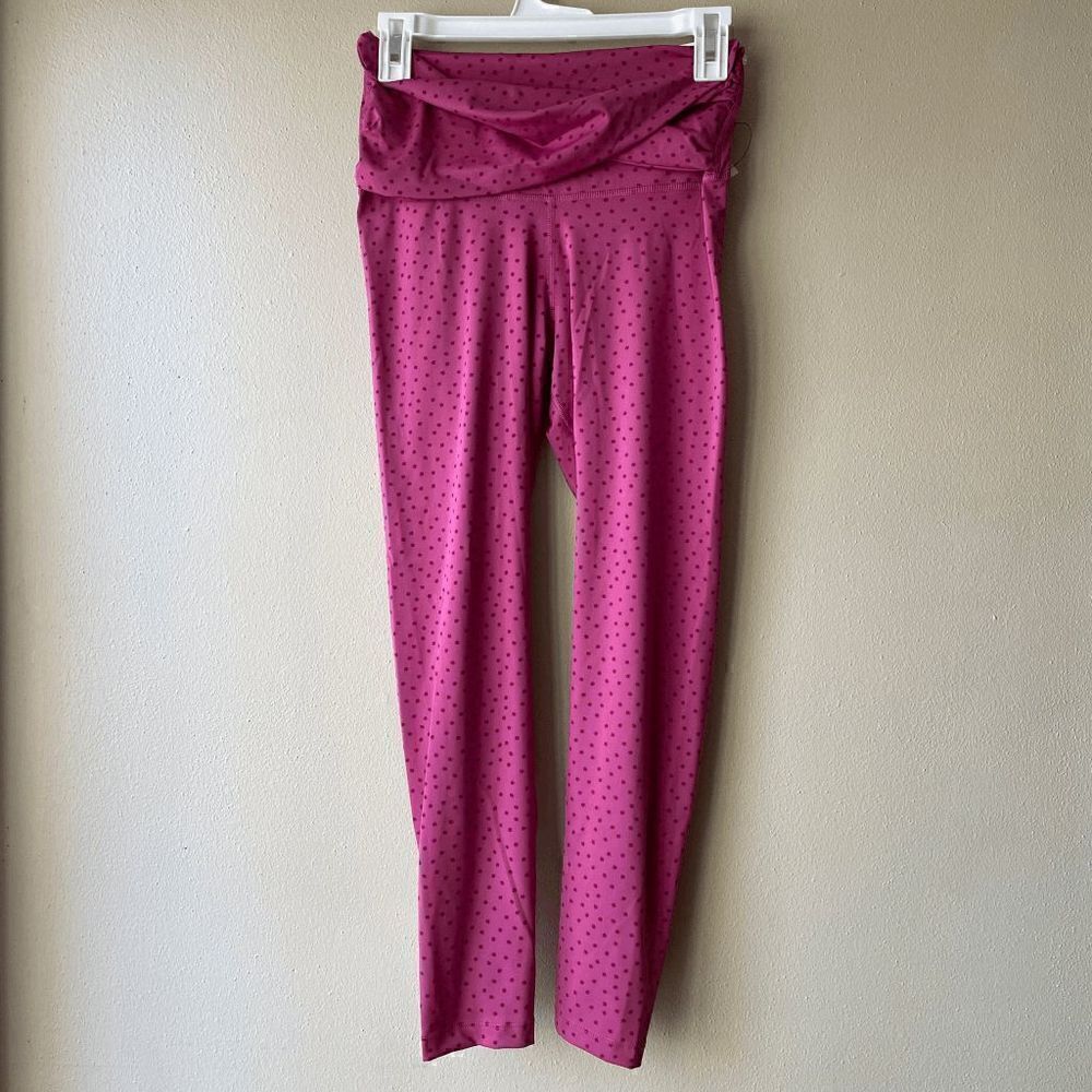 Nike Pink with Polka Dots High Rise 7/8 Length Tight Size Medium
